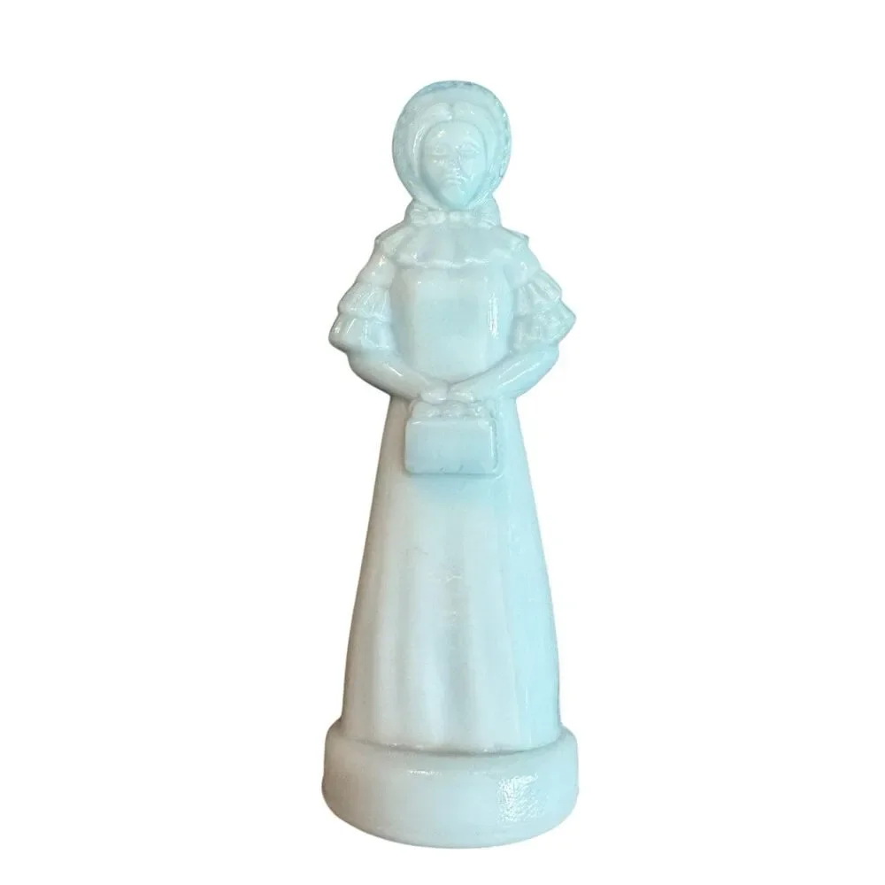 Vintage Degenhart Art Glass Priscilla Doll Light Blue Marked‎ D